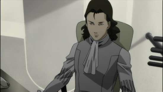 A man dressed as Proxy of Death from Ergo Proxy pictured at Wizard