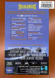 Preview Image for Back Cover of Highlander: Director`s Cut 10th Anniversary